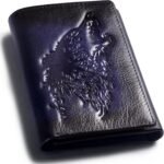 Мъжки кожен портфейл с вълк - естествена кожа - Image 12