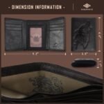 Мъжки кожен портфейл с вълк - естествена кожа - Image 19