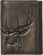 Мъжки кожен портфейл с елен - естествена кожа