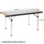 Голяма Сгъваема маса за къмпинг TITANIUM QUADRA TROPIC
