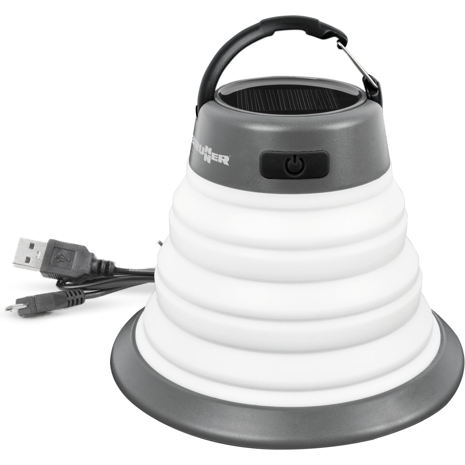 LED сгъваема преносима лампа със соларно зареждане за къмпинг BRUNNER AURA