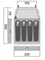 EASY CAMP Четириместна палатка Setesdal 4 - Image 3