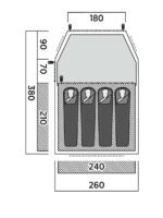 EASY CAMP Четириместна палатка Lomsdal 4 - Image 3