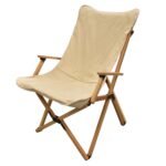 Сгъваем бохо стол за къмпинг дърво и текстил GOCAMPY