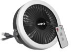 Вентилатор за къмпинг и палатка с дистанционно, батерия и LED лампа MOONBELLE RG