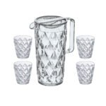 Кана с чаши за къмпинг Koziol 1,6л х 4 чаши