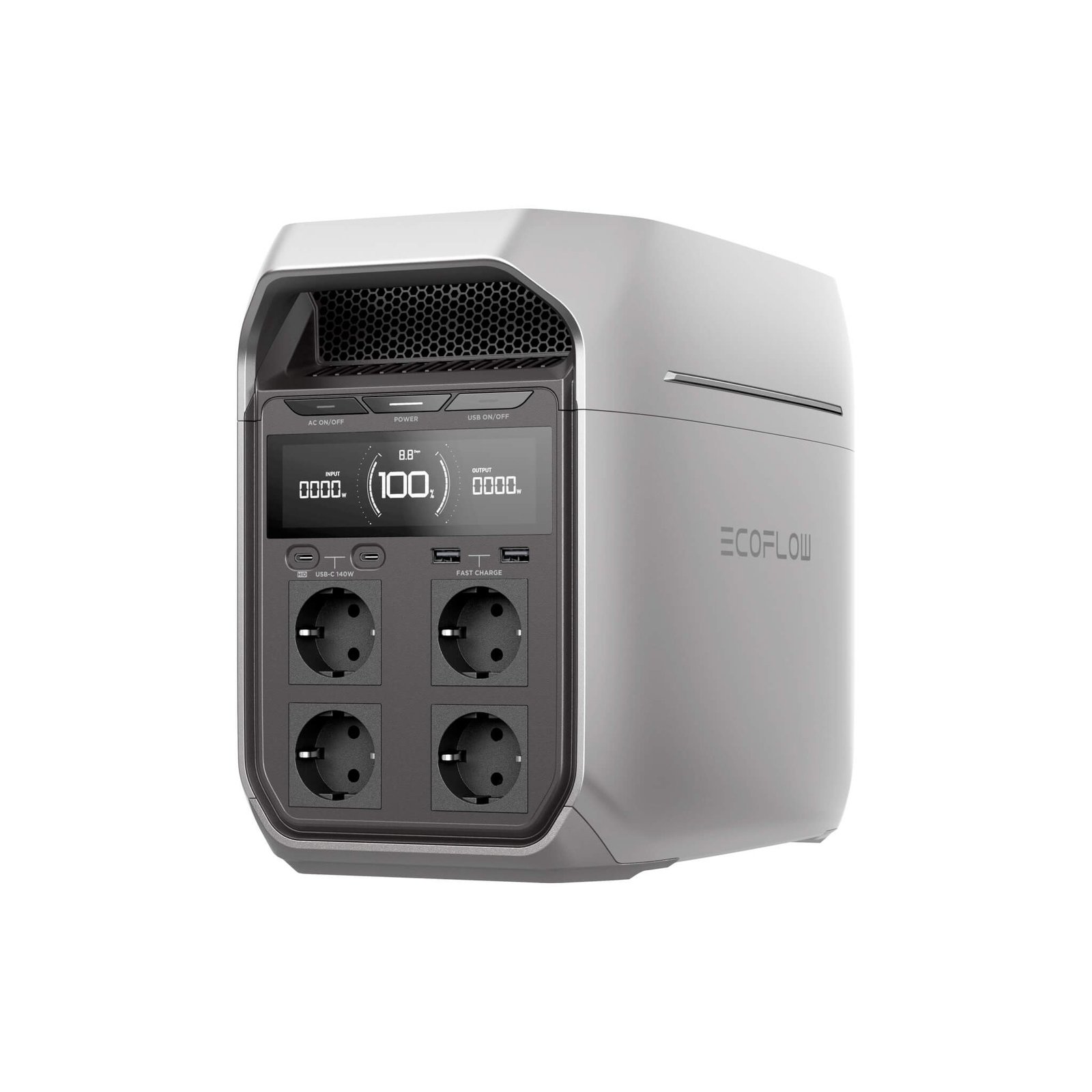 Портативна професионална електроцентрала за зареждане на устройства - EcoFlow DELTA 3 Plus Portable Power Station 1024Wh (тъмносив)