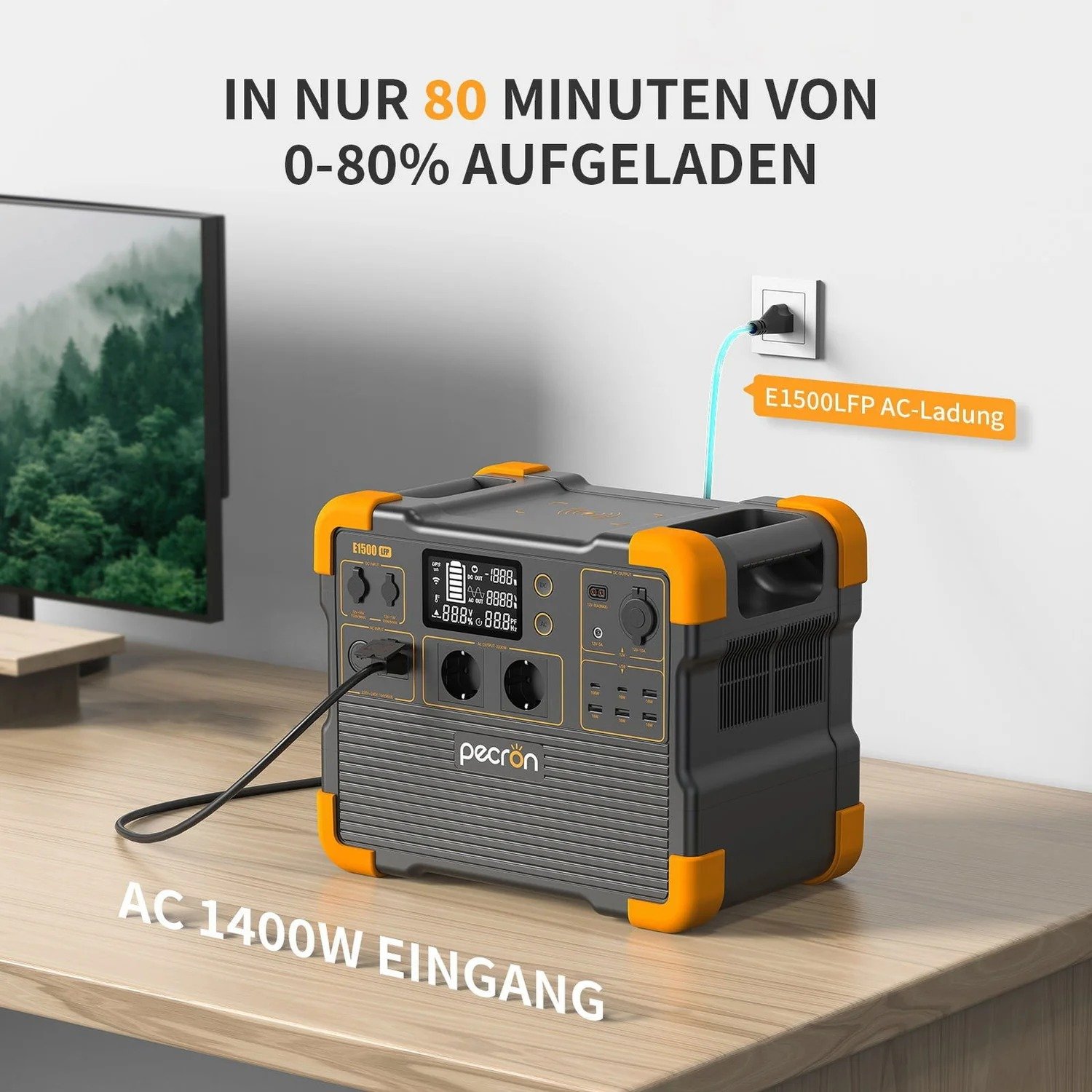 PECRON E1500LFP Безшумен агрегат за ток 2200W 1536Wh - Image 3