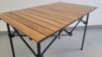 Здрава сгъваема маса за къмпинг с шарка дърво - Image 2