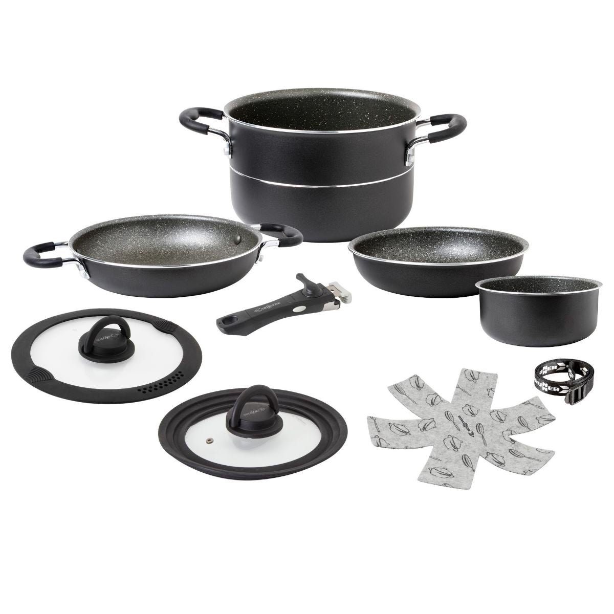 Brunner_Pirate_NG_7_1_sadove_kamping_1.jpg Комплект съдове за готвене за кемпер BRUNNER PIRATE NG 7+1 22см - Image 1