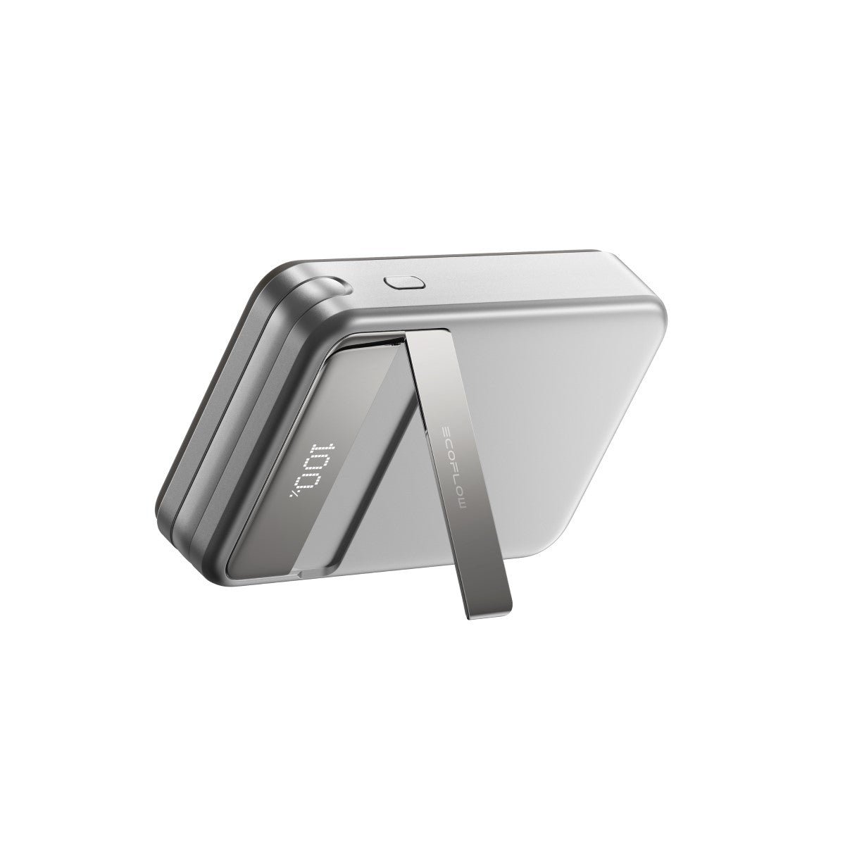 EcoFlowRapidPowerBankSliver2.jpg Външна батерия EcoFlow с Magsafe, NFC, Qi2 безжично зареждане , USB type C, 10000mAh 65W - Image 1