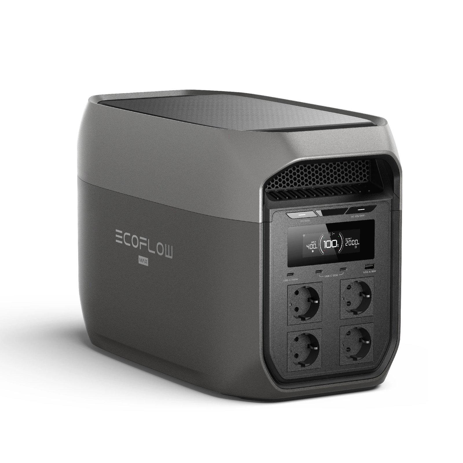 Преносима зарядна станция EcoFlow DELTA 3 Max – 2048 Wh, 2400 W Преносима зарядна станция EcoFlow DELTA 3 Max – 2048 Wh, 2400 W